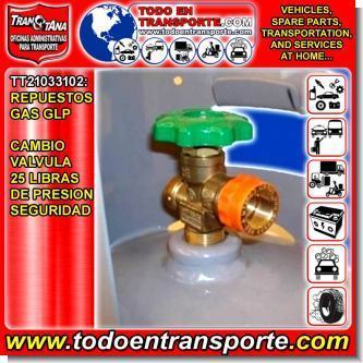 Lee el articulo completo REPUESTOS GAS GLP - CAMBIO VALVULA 25 LIBRAS DE PRESION A SEGURIDAD