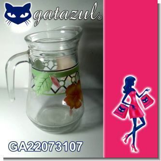 Read full article GLASS PITCHER WITH FLOWERED DRAWING 13 X 22 CENTIMETERS
