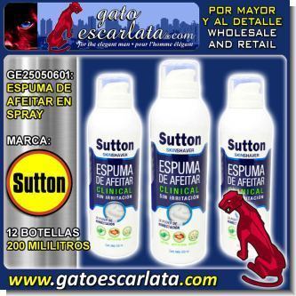 Lee el articulo completo ESPUMA DE AFEITAR EN SPRAY MARCA SUTON - DOCENA DE BOTELLAS DE 200 MILILITROS