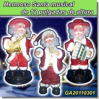 Read full article BEAUTIFUL MUSICAL SANTA 12 INCHES TALL