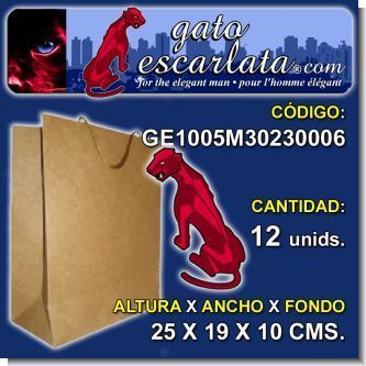 Lee el articulo completo BOLSA PARA REGALOS DE PAPEL KRAFT DE 25 X 19 X 10 CENTIMETROS - 6 UNIDADES