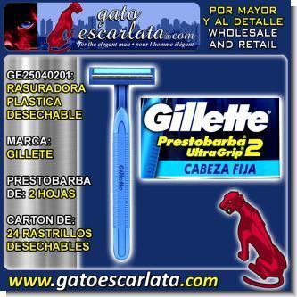 Lee el articulo completo RASURADORA PLASTICA DESECHABLE GILLETE PRESTOBARBA DE 2 HOJAS - CARTON DE 24 RASTRILLOS DESECHABLES