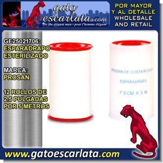 Lee el articulo completo ESPARADRAPO ESTERILIZADO MARCA PROSAN - 12 ROLLOS DE 2.5 PULGADAS POR 5 METROS