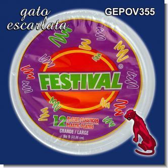 Lee el articulo completo PLATOS PLASTICOS DESECHABLES NUMERO 09 - DOCENA DE PAQUETES DE 12 UNIDADES AL POR MAYOR